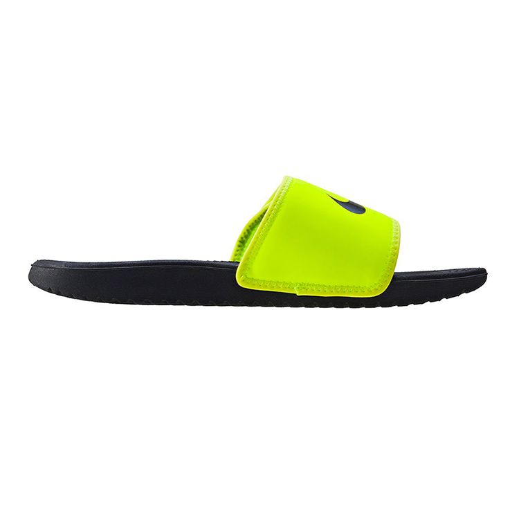 Nike Kawa Adjust Comfortable Non-Slip Durable Slippers Kids Slippers Black Green 819344-701
