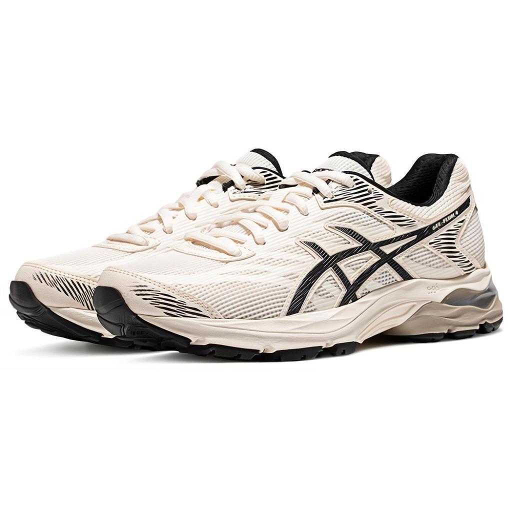 Asics Gel-Flux 4 Comfortable Fabric Synthetic Leather Low-Top Casual Running Shoes Women sneaker White 1012B730-200