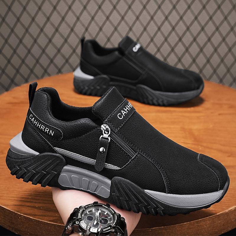 2026 New Breathable Men's Sports Work Shoes Slip-On Anti-Slip Wear-Resistant Casual Shoes Thick Bottom Labor Protection Sneakers