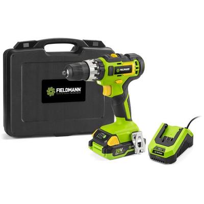 Cordless Impact Drill - FIELDMANN - 20V - 2Ah Battery - 35 Nm - Quick Charger and Case Included