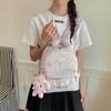 Schoolbag Sweet Strawberry Melody Embroidered Backpack Female Japanese Soft Girl Lolita Lace Edge Bow Student School Bag