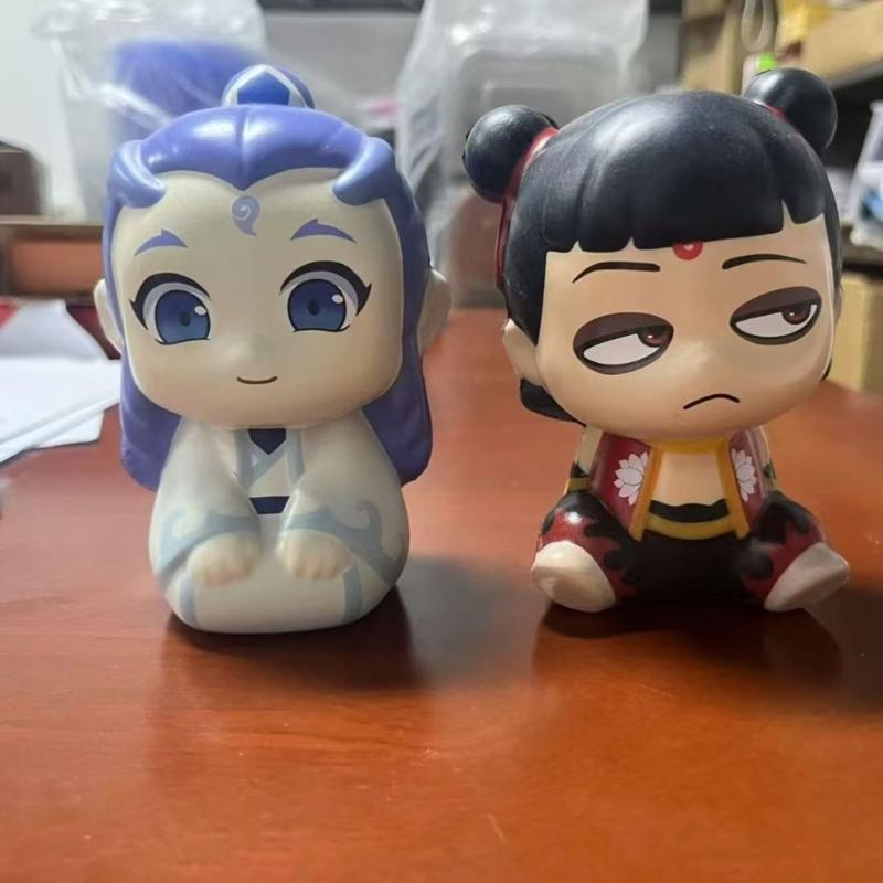 Squeeze Toy Nezha/Aobing Character Stress Reliever TPR Squeezable Toy Perfect for Office or Home Use Student Relax Toy