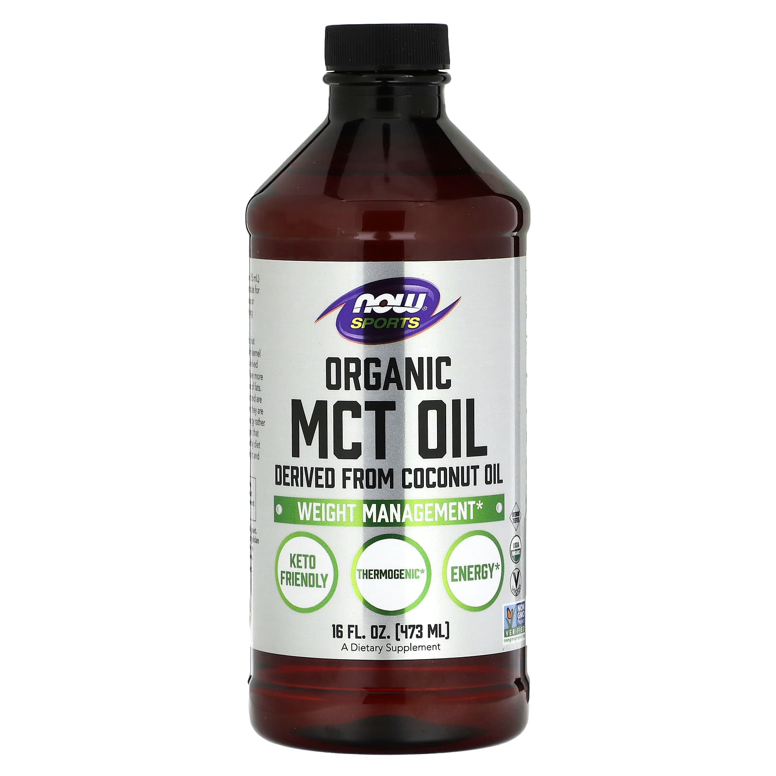 

NOW Foods, Спорт, органічна олія MCT, 16 рідких унцій (473 мл)