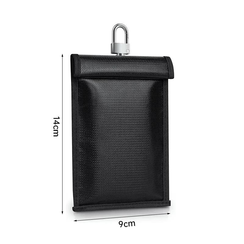 Waterproof Fireproof Rfid Blocking Pouch Car Key Faraday Bag Rf Signal Blocker Mobile Phone Case Car Key Signal Shielding Bag