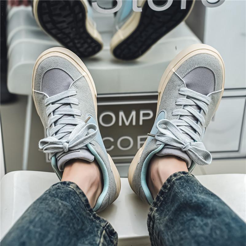 Vyriški drobės batai, marginti, vyriški sportiniai batai, patogūs batai storu padu, kvėpuojantys laisvalaikio batai