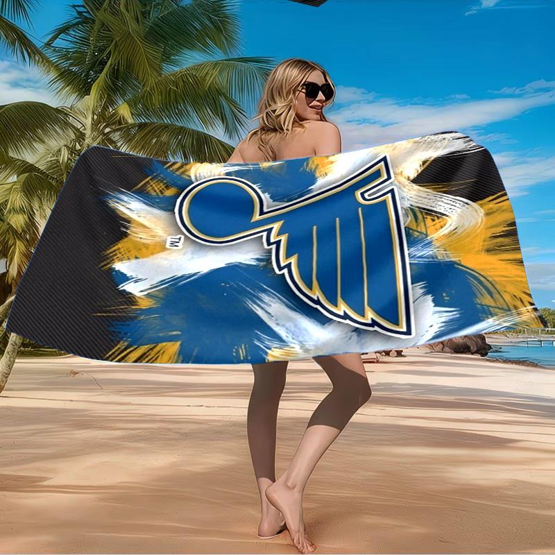 Cardinals And Blues Heart Beach Towel Microfiber Beach Towel, Lightweight and Quick-Dry, for Summer Travel, Swimming Pool Fan Birthday Gift