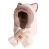 Cartoon Hat Ear Protection Hat Plush Hat Hooded Scarf Cute Winter Cap  Female/Girls