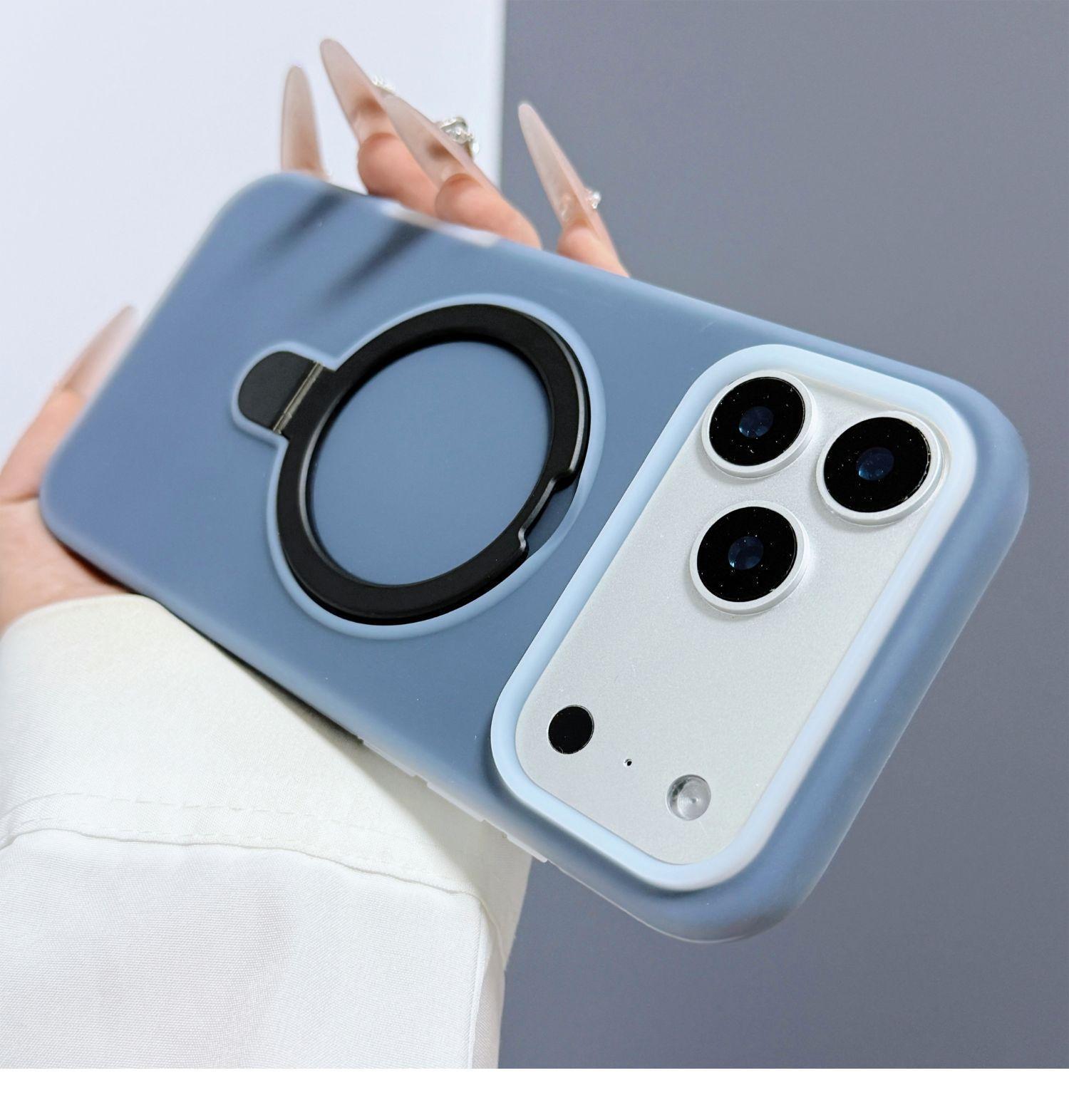 iPhone 17 PRO MAX Liquid Jelly Magnetic Bracket Case with Skin-Feel and Drop Protection. iPhone 17 PRO MAX