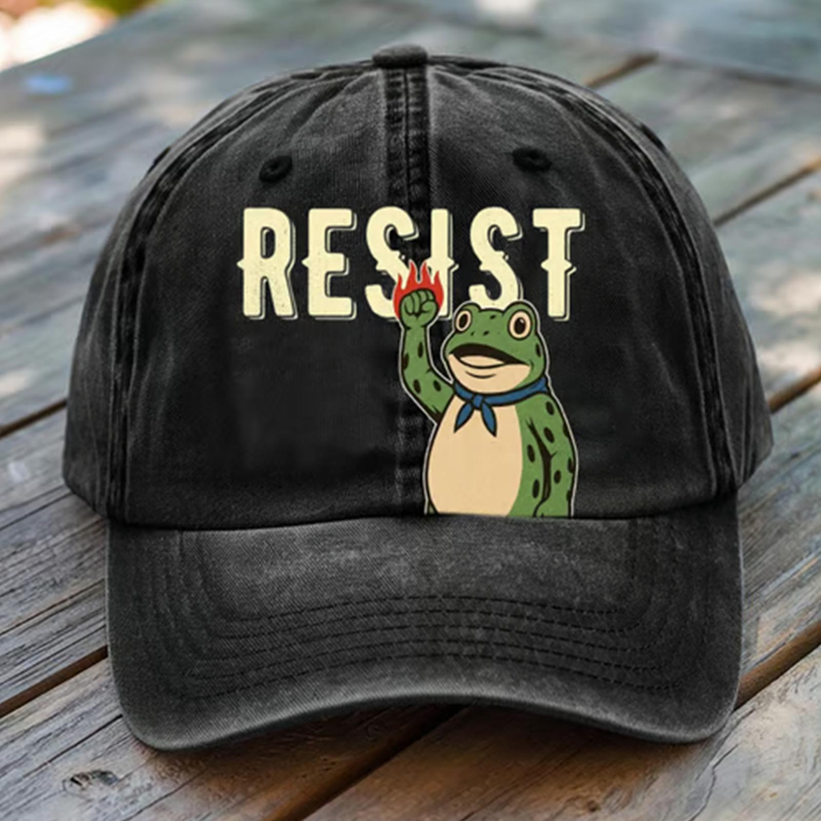 

Washed Cotton Baseball Cap With Printed Distressed Soft Top Denim Hat For Men, European And American Retro Hat One Size чёрный