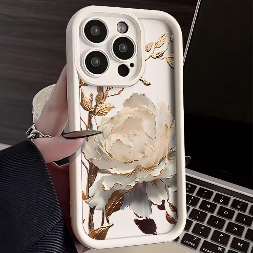 Beautiful Flower Fashion Phone Case for Samsung S25 S24 S23 S22 S21 S20 Note 20 FE Plus Ultra 4G 5G Soft Silicone TPU Cover