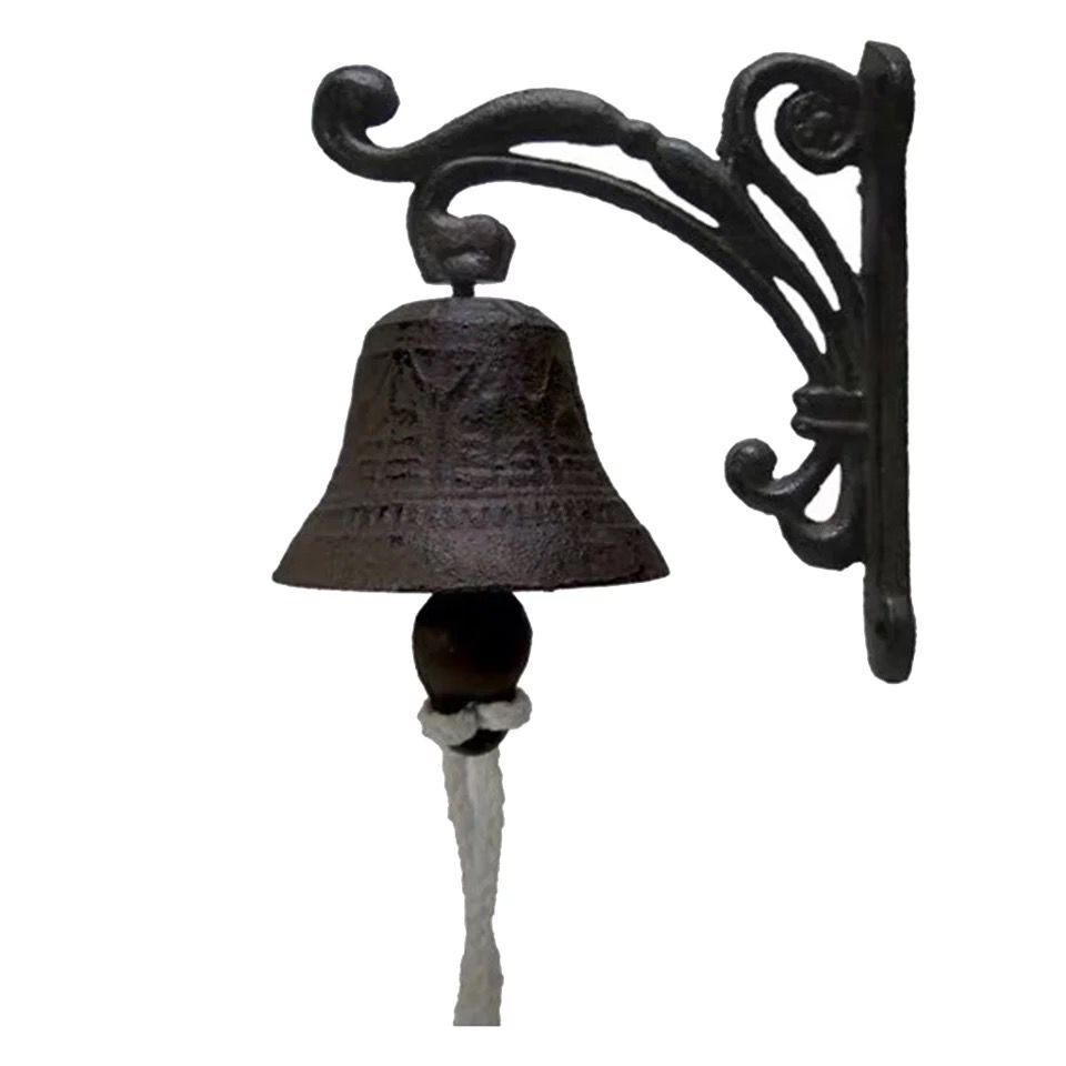 Rural Retro Wall-mounted Cast Iron Doorbell Dinner Bell Outdoor Courtyard Bar Wall Decoration