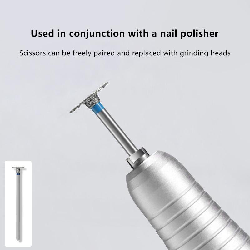 Nail Drill Bits Electric Grinding Head T Shape Emery Exfoliating Remove Dead Skin Clean For Gel Nail Polish Manicure Cutter