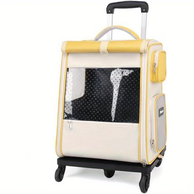 

Большая вместительная дышащая сумка-тележка для домашних животных - портативный чемодан для кошек с прочной пластиковой рамой для путешествий на открытом воздухе Pull Rod (Full Set)