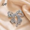 Women Fashion Accessory Sparkling Rhinestone Bow Brooch Mini Bowknot Shaped Lapel Alloy Pin Pin Clothing Jewelry for Girls