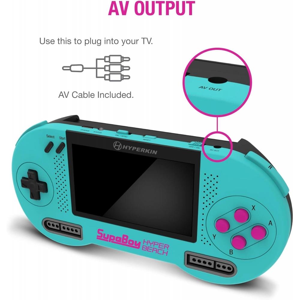 Hyperkin Supaboy Urządzenie Kompatybilności Przenośne Hyper Beach Snes Ntsc Pal