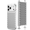 Compatible Aluminum Alloy Heat Dissipation Spring Buckle Case for iPhone 17 Pro - Metallic Anti-Drop Protection.