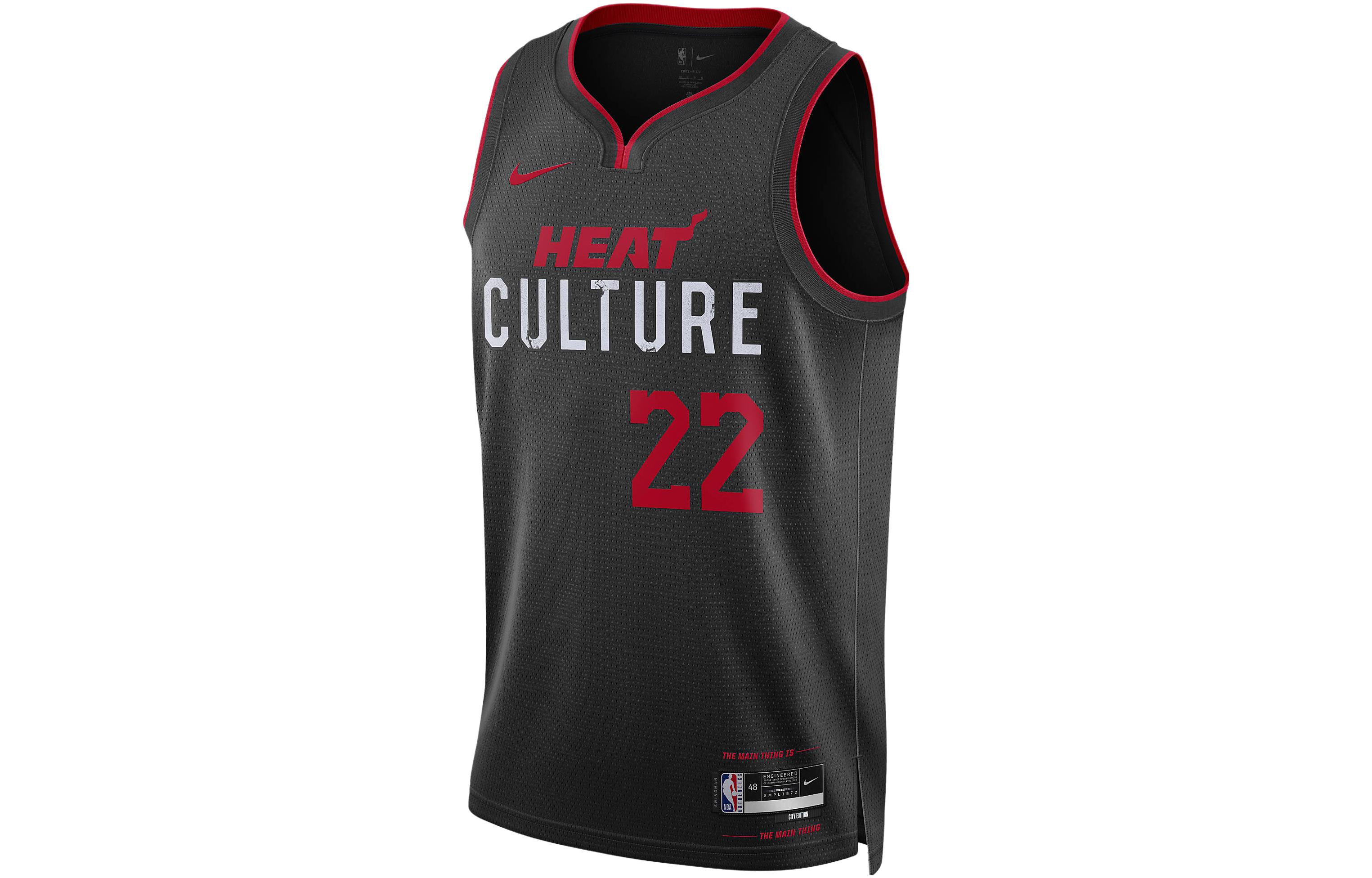 Nike Nba Miami Heat Jimmy Butler Dri Fit City Edition 23/24 Swingman Jersey DX8508-011 XXXL