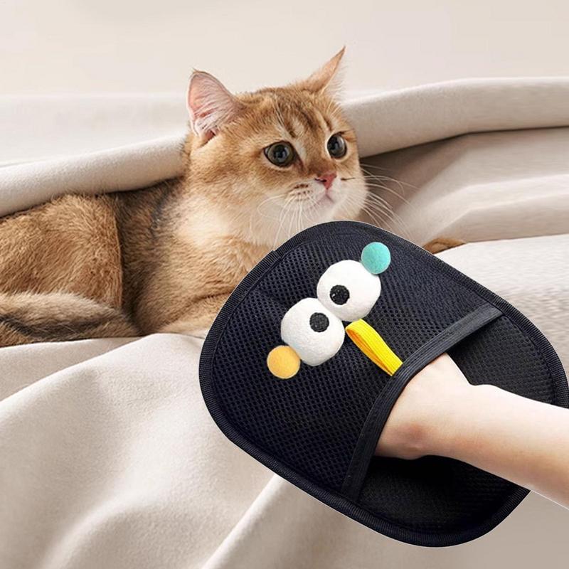 Pet Hair Glove Cat Grooming Gloves Static Two-Way Reusable Washable Sticky Gentle Deshedding Tool For Dog Bathing Indoor Travel