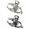 Punk Hollow Spider Hair Claw Rhinestone Pearl Large Shark Clip Y2K Hair Accessories Metal Hair Claw Party