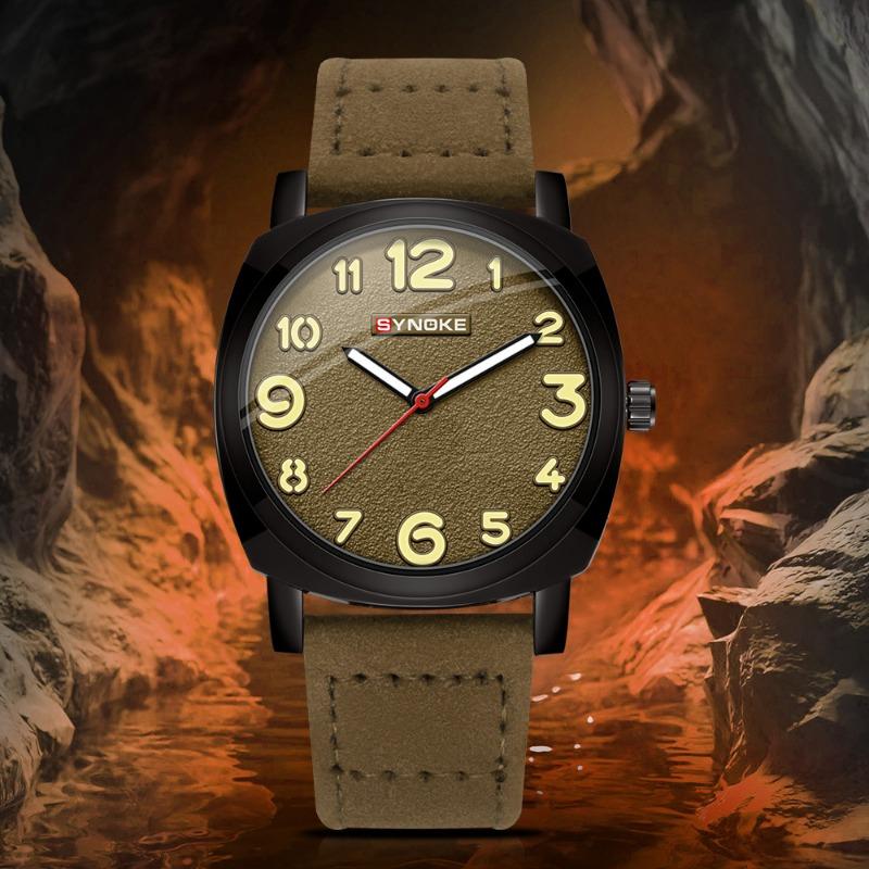 Neue Top-Marke Herren Quarz Sport Retro Trendiges Design Armband Quarz Armbanduhr Digital Großes Zifferblatt Uhr