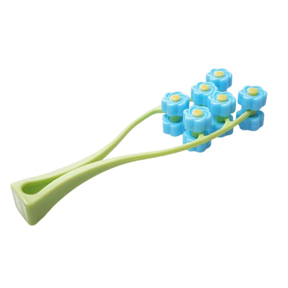 Flower Shape V Face Lifting Tool Double Clips Shaped Face Roller Plastic Facial Massager for Skin Tightening and Sculpting