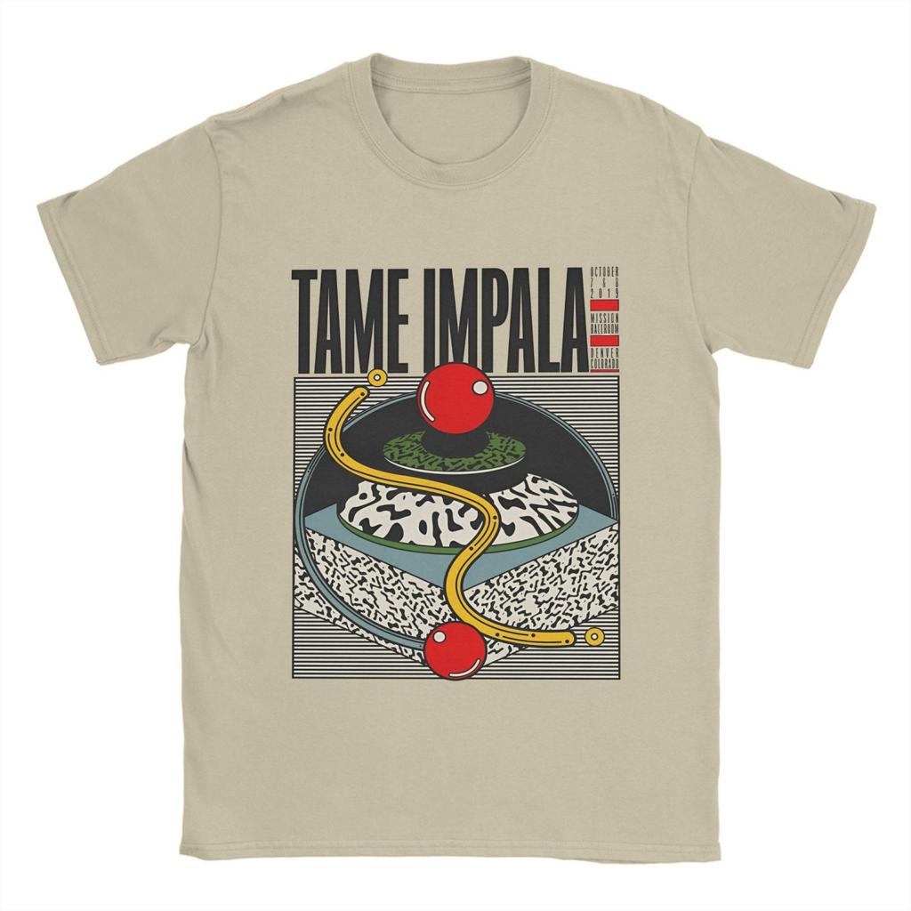 Funny Tame Impala T-Shirt Men Crewneck Pure Cotton T Shirts Pop Rock Short Sleeve Tees 4XL 5XL Tops