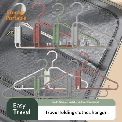 5Pcs Multifun Cloth Hanger Foldable Portable Travel Saving Space Ultra-Light Clothes Hangers For Home Business Trip Vacation