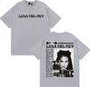 Lana Del Rey Ultraviolence Tour Collage Album T-Shirt 2026 Sommer Unisex Damen Luxus Mode Lässig Baumwolle Übergroßes T-Shirt