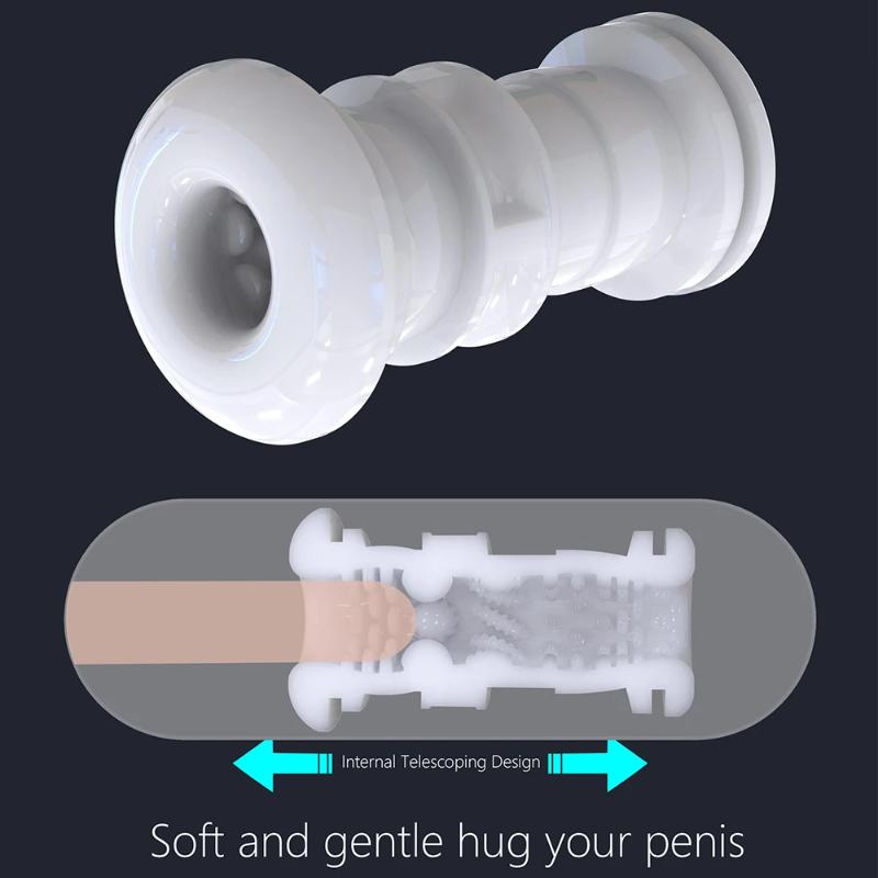 Automatic Male Masturbator for Men, Telescopic Vibration with Real Vagina Pocket Pussy, Penis Oral Toy for Adults 18+