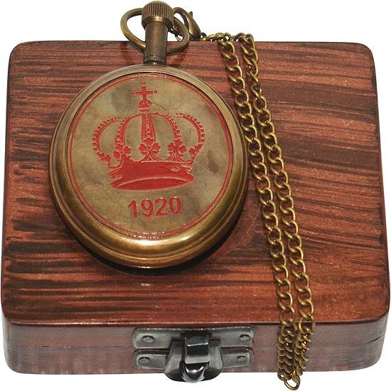 Pocket Watch Chain With Wooden Box
