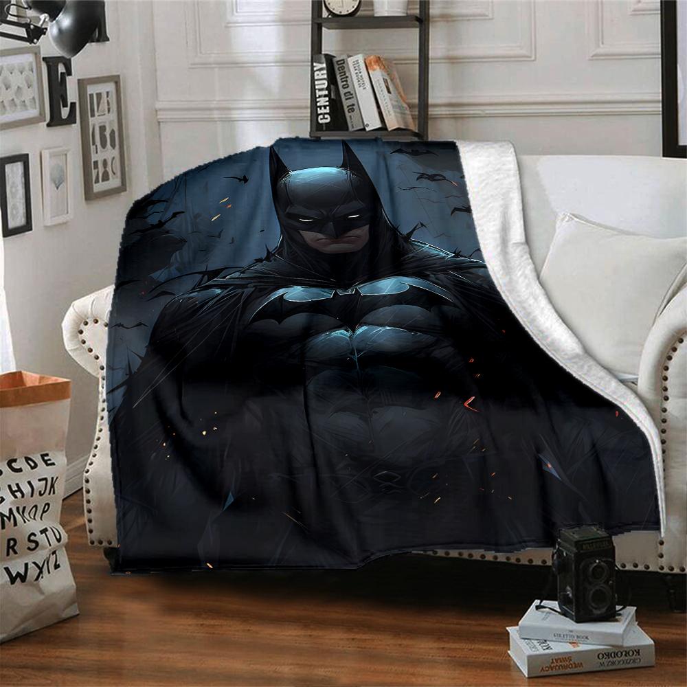 Batman Theme Printed Blanket - Perfect for Couch, Bed, Travel & Outdoor Use | Machine Washable, Cozy & Durable.