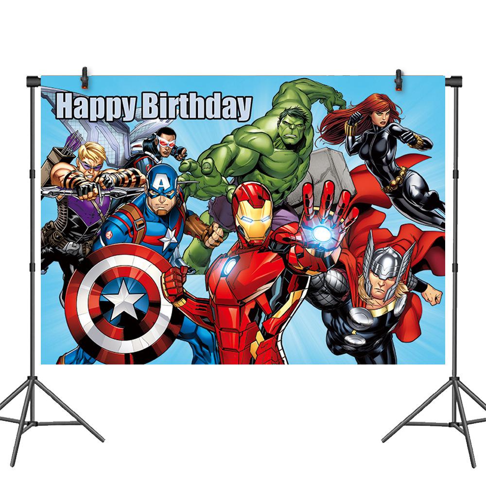 Avengers Birthday Party Supplies Disposable Cutlery Paper Plates Paper Cups Tissue Boys Birthday Party Decorations