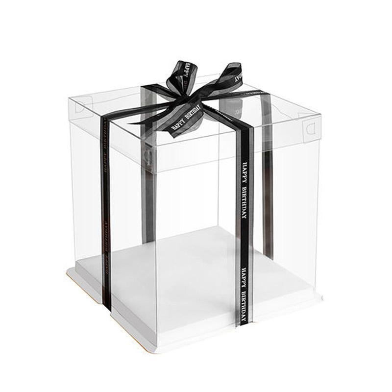 Transparent PET Cake Box for Desserts: Sizes 4 To 16 Inches