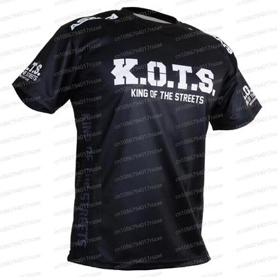 ASKARI Boxing Fighting Match Design 3D Men Fitness Short Sleeve T-shirt Breathable Mesh Sports Tees For Male Outdoor Trainning T
