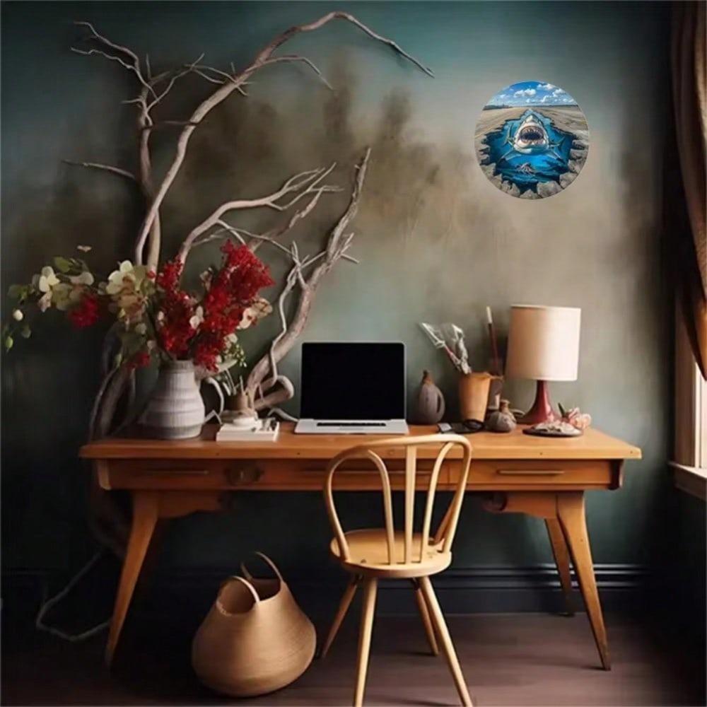Vintage Retro Round Metal Tin Sign for Home Wall Decor