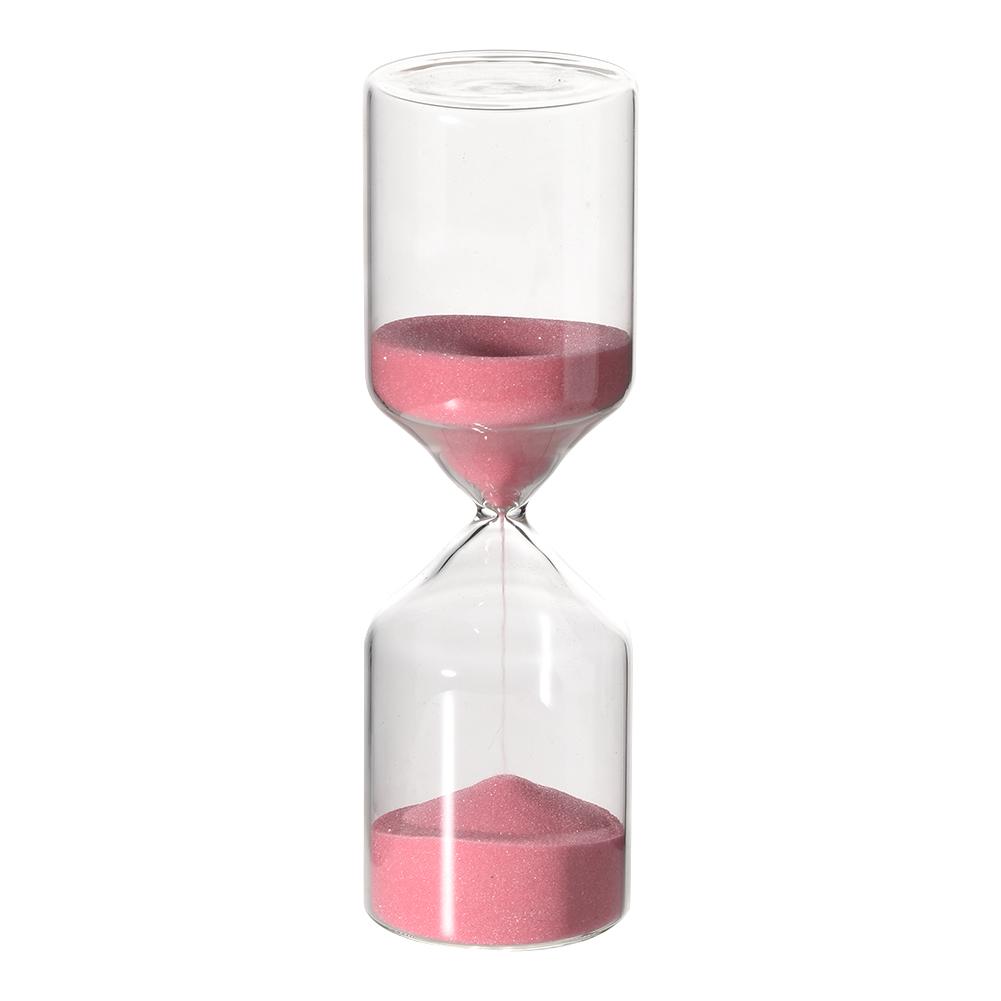 Zylinderform 30 Minuten Sanduhr Sandtimer Glas Heimschmuck GeburtstagsgeschenkPink
