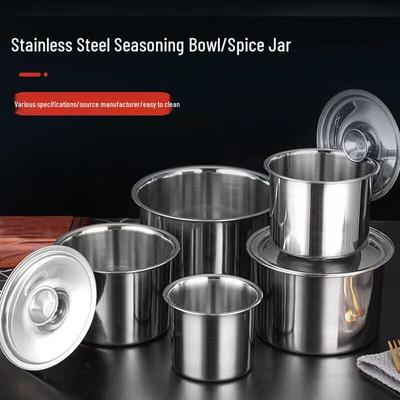 Stainless Steel Condiment Jars with Lids
