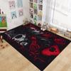 New product Skull with hat roses red Carpet for Living Room Bedroom Bedside Floor Mat Cloakroom Children Playing Mat Area Rug