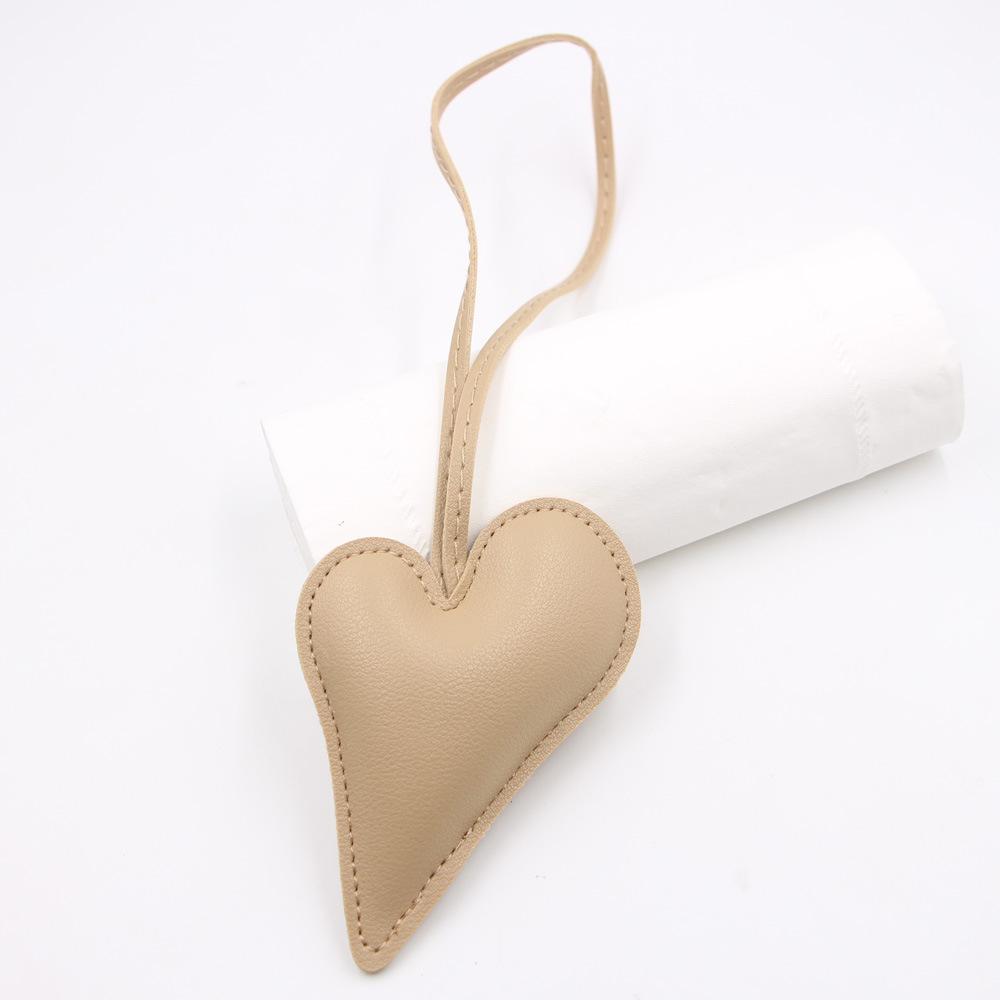 Valentine's Day Leather Hanging Rope Love Pendant Luggage And Clothing Paired With Knotted Rope Heart-shaped Pendant Accessories