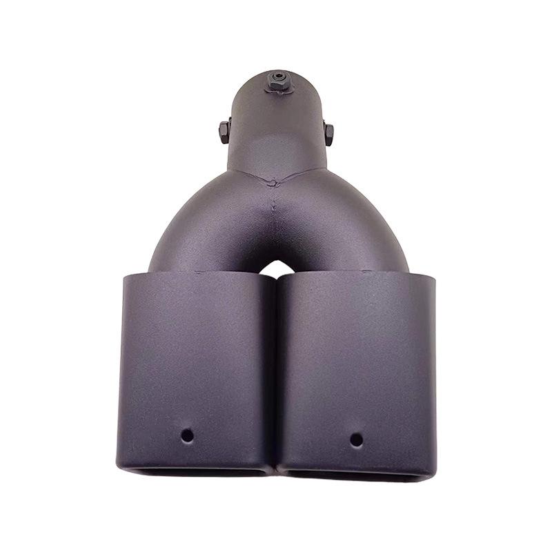Matte Black Double Outlet Bent Stainless Steel Tailpipe for CHR 18-20, Prius, IZOA, Escort
