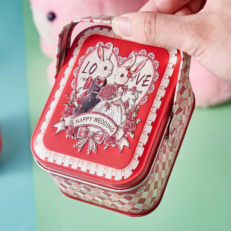 Blechdose Süßigkeitenbox Kindergeschenke Kleine Blechdose Keksdosen Tragbare Geschenkbox für Geburtstag Hochzeitsfeier Dekoration