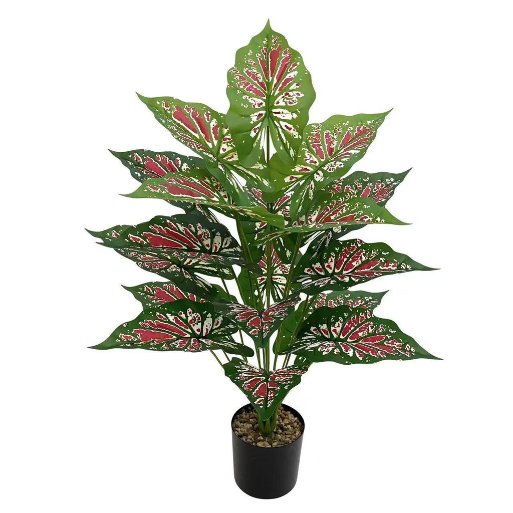 Nordic Style Taro Leaf Green Plant for Home Decor and Garden Landscaping