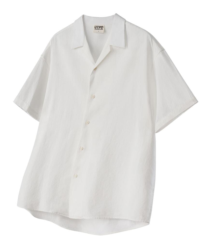 UNTAPPED STUDIO Oversized Linen Open Collar Short Sleeve Shirt 5 Colors (Type A)