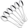 VANRA 6-Piece Dinner Spoons Set Soup Spoons Heavy Duty Stainless Steel Silver Cutlery Set 8 Inches (6 Spoons)