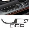 4PCS Car Window Switch Lift Panel Button Frame Cover Trim Decorative Stickers Interior Accessories For BMW E90 3 Series 2005-12