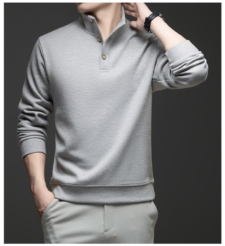 2025 Men's Fleece-Lined Sweatshirt: Cozy, Warm, Loose Fit, Long Sleeves - Ideal Base Layer for Autumn and Winter