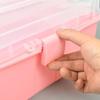 Three-layer Craft Storage Box Transparent Portable Hardware Tool Box Sewing Storage Box