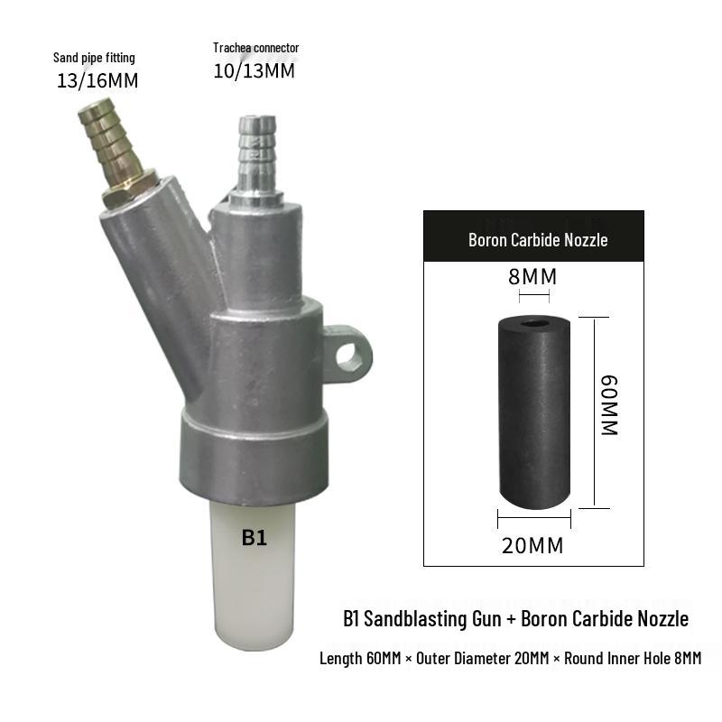 Type B Boron Carbide Sandblasting Nozzle for Manual & Automatic Rust Removal Machines