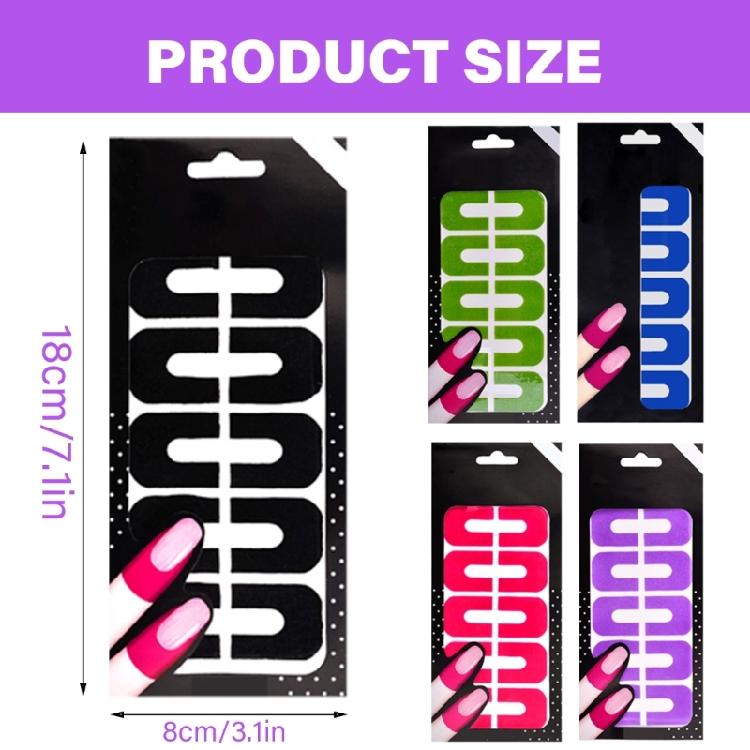 20 Sheets Nails Protector Stickers Nails Polish Protector U-Shape Nails Tape Nails Peels offs Tapes Nails Art Protector