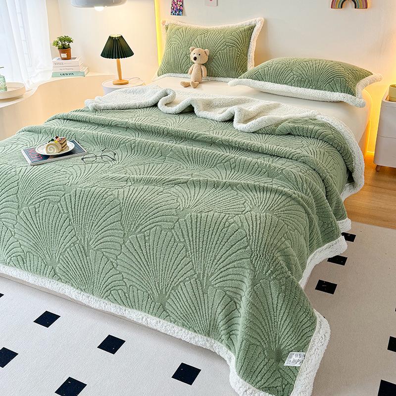 Spring New Double-sided Tuff Fleece Blanket,thickened Lamb Fleece Blanket,used To Homecomfortable and Soft Sofa Cover Blanket